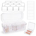 Press On Nail Organizer Kit - 14 Storage Cases with 60 Adhesive Strips
