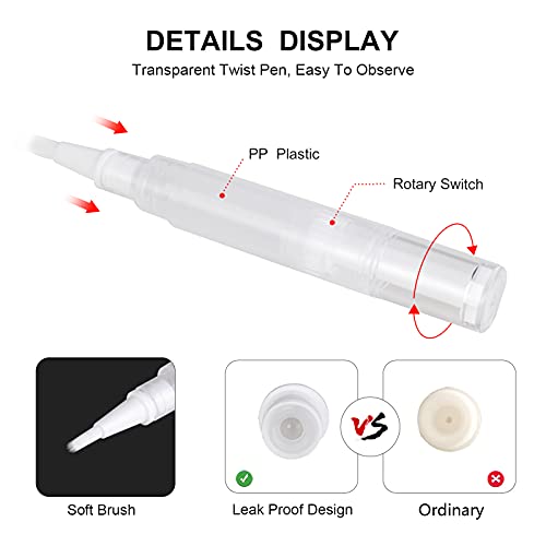 UPZIGS Empty Cuticle Oil Pen 5ml - 5 Pack Fillable