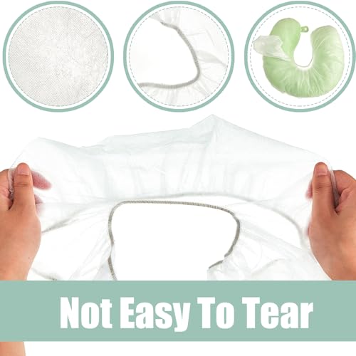 Jecery 500 Pcs Disposable Face Cradle Covers, Soft Fitted Headrest Neck Pillow Covers for Massage Tables, Chairs Beauty Salon Spa