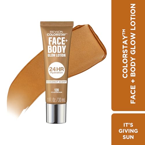 Revlon ColorStay Face & Body Glow Lotion, 24HR Hydration