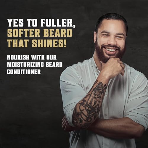 Viking Revolution Beard Wash and Beard Conditioner for Men with Argan Oil and Jojoba Oil - Beard Softener and Strengthener Beard Care Beard Shampoo and Conditioner with Ginseng Root (5oz, Palo Santo)