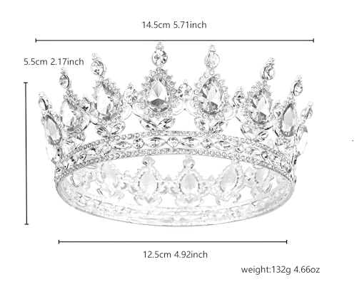 Crystal Tiara Crown for Women & Girls