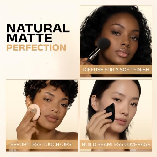 HOUSE OF QUE MAY Dust Me Pretty Powder Cinnamon Bun Compact Matte Setting Powder for All Skin Types
