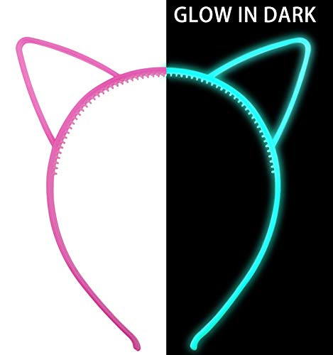 Glow in the Dark Cat Ear Crown for Birthday & Halloween Parties