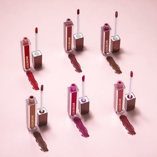 Colorbar Powerkiss Vegan Matte Lipcolor - Hydrating Matte Lipstick - Talc-Free and Highly Pigmented Liquid Lipstick - 010 Glamping - 0.16 oz