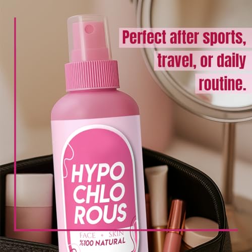 HOCl Hypochlorous Acid Spray Pure 250 ml / 8.4 oz ? Natural Skin & Face Mist ? Gentle Refreshing Formula for Cleansing, Soothing & Deodorizing ? Alcohol-Free & pH Balanced