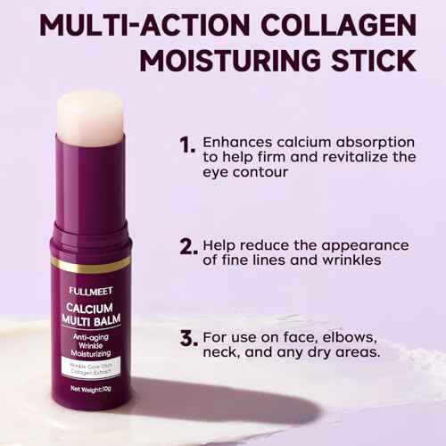 Calcium Volume Multi Balm, Collagen All-in-One Moisturing Stick, Upgraded Wrinkle Core Sticks, Anti-aging Skin Care Stick for Eyes, Neck, Face, 10g