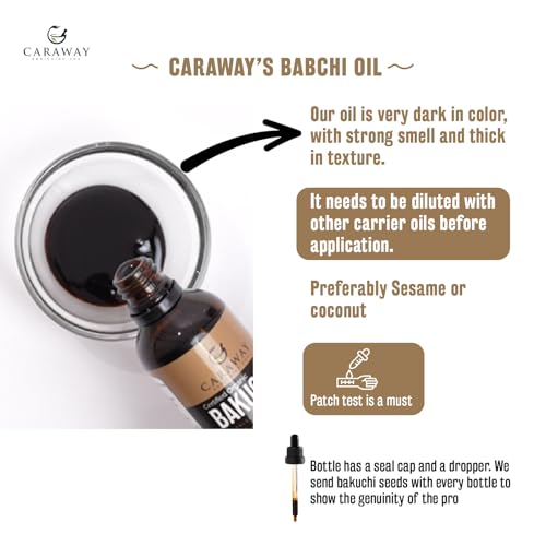 CARAWAY BAKUCHI OIL - Supercritical CO2 Extract| Pure Babchi Oil for Skin, Pigmentation, Vitiligo & Uneven skin tone| Bakuchi Seed Oil ? 50ml