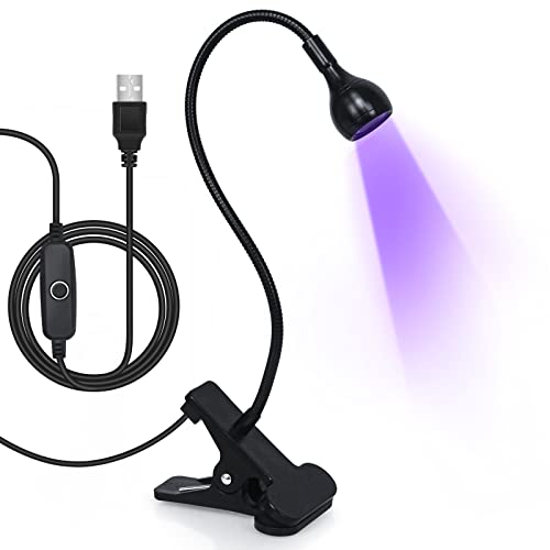 AORAEM LED Nail Lamp - USB Powered Gel Curing Light with Gooseneck Clamp