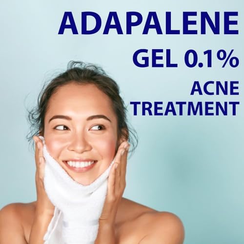 TARO Adapalene 0.1% USP Gel, Paraben Free, Retinoid Acne-Prone Facial Treatment for Sensitive Skin, Prescription Strength (0.5 Oz)