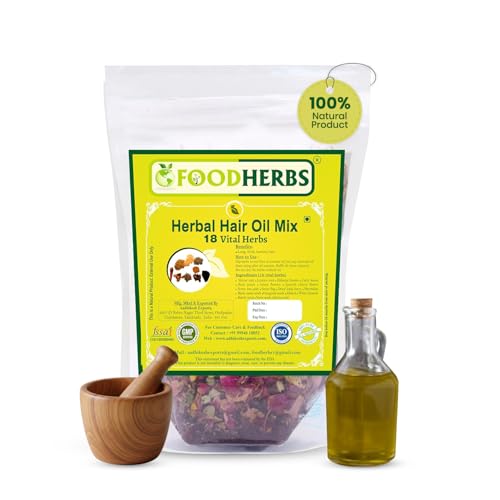 Foodherbs Herbal Hair Oil Mix with 18 Ayurvedic Herbs
