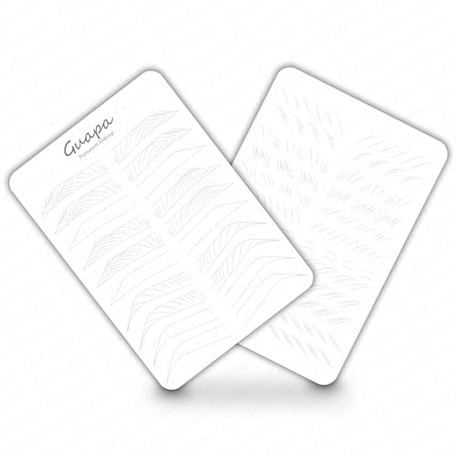 Microblading Practice Skin Pad, Double-Sided Pre-Printed Strokes (3 Pack)