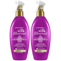 OGX Protecting + Silk Blowout Quick Drying Thermal Protection Spray,Heat Protectant Spray Shields Hair up to 450¡ÆF For Soft,Shiny Hair and Big,Beautiful Blowouts,Light Hold,6 fl. oz,(Pack of 2)