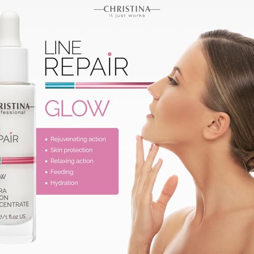 Christina Line Repair Glow Hydra Fusion Concentrate - Hydrating Face Serum with Hyaluronic Acid and Niacinamide - Deep Moisture for Dehydrated Dull Skin with Uneven Texture and Fatigue Signs - 30 ml