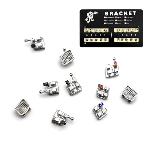 100pcs/Pack 022 Slot Bondable with Hook on 345 Teeth Model Mini Roth Brackets Roth,5 pieces per pack 20 pieces per pack. (5 pcs)