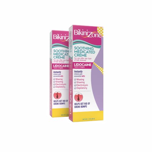 Peppermint Bikini Zone Medicated After Shave Crème with Lidocaine - 1 oz, 2 Pack