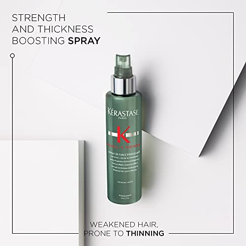 Kerastase Genesis Homme Spray De Force Thickening Hair Spray For Men - Strengthening & Volumizing, For Weakened Hair, 5.1 Fl Oz