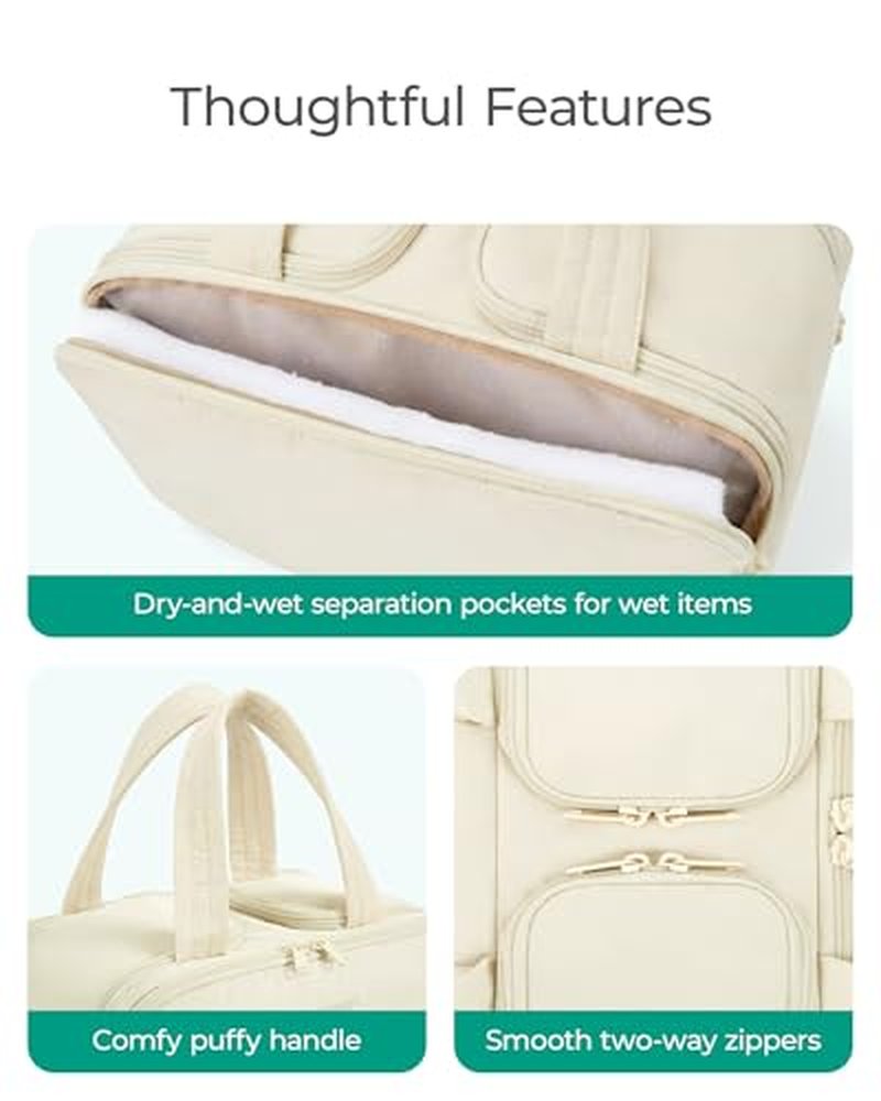 BAGSMART Travel Toiletry Bag - Large Cosmetic Organizer for Women