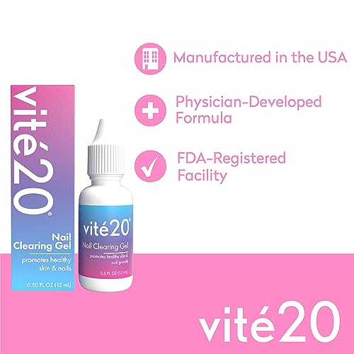 VITÉ20 Nail Clearing Gel - Plant-Based Repair for Brittle Nails (0.5 oz)