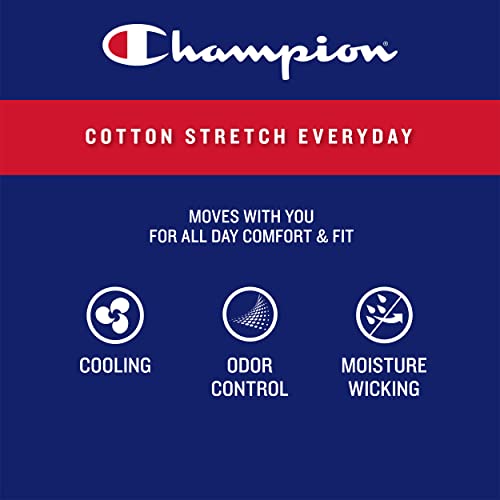 Champion Men's Boxer Briefs, Every Day Comfort Stretch Cotton Moisture-Wicking Underwear, Multi-Pack, Black-5 Pack, Small