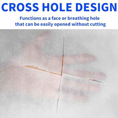 Disposable Massage Table Sheets 2 Roll 30 g/m2 Waterproof Thick Non Woven Bed Sheets ,71 x 31.5 inches, 50 Sheets per Roll with Face Hole for Beauty Salon Hotels (2)