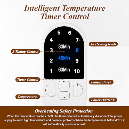 Heated Hair Steamer Cap with 10-Level Temperature & 3 Timer Settings