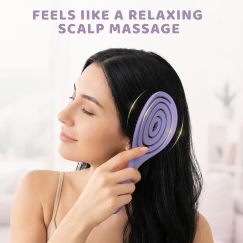SHINLEA Detangling Hair Brush for All Hair Types - Purple