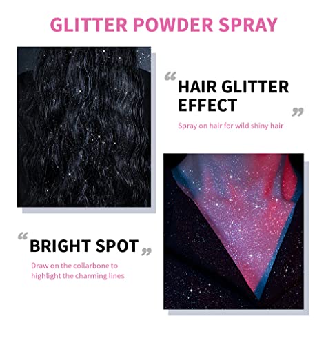 Body Glitter Spray - 2 Pcs Festival & Party Shimmer Makeup