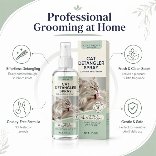 Cat Detangler Spray for Matted Hair, 100ml