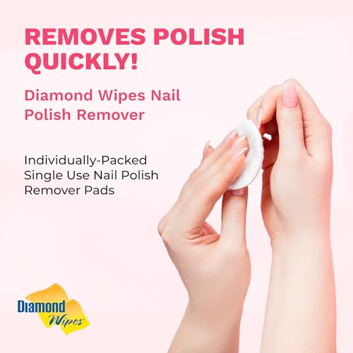 Diamond Wipes Acetone Nail Polish Remover Wipes with Aloe Vera - 50 Count