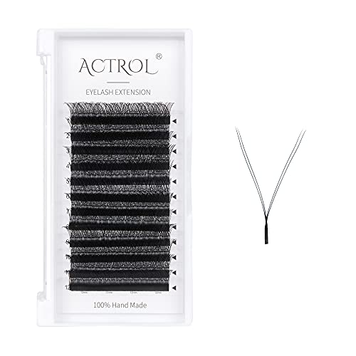 ACTROL YY Eyelashes Extension Lashes Black C Curl 0.05mm 14mm Lash Volume Extension Easy Fans Y Shaped Premade Soft Eyelashes Supply