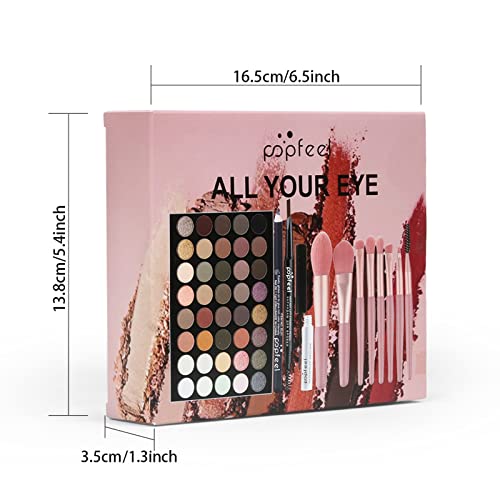 Pure Vie All-in-One Makeup Kit – Full Face Starter Set with Eyeshadow, Lipstick & More