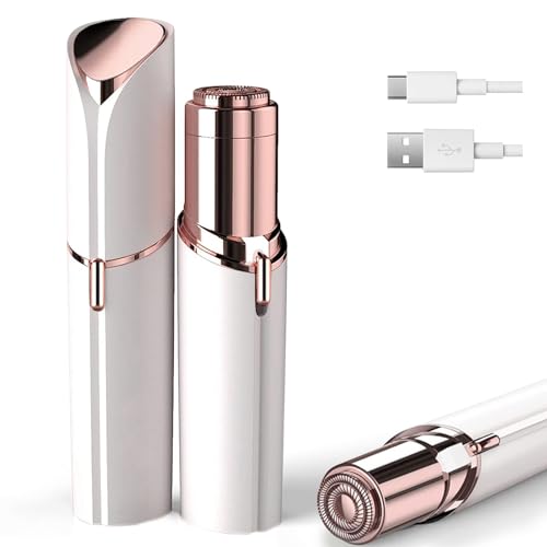 Facial Hair Remover for Women White Color with 8-pc Replacement Heads