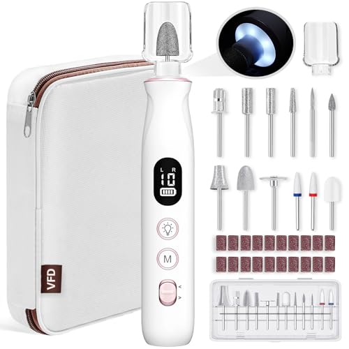 Electric Nail Drill Cordless 2000mAh 10-Speed Professional Kit