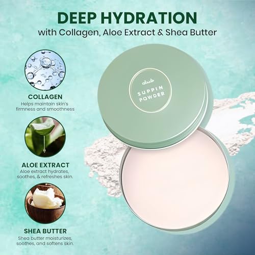 Club Suppin Matte Setting Clear Powder Foundation + Overnight Skincare with Shea Butter, Amino Acids & Aloe Extract, 2EA