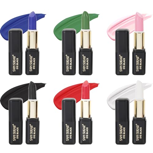Eye Black Stick for Sports, 6-Piece Face Paint Set