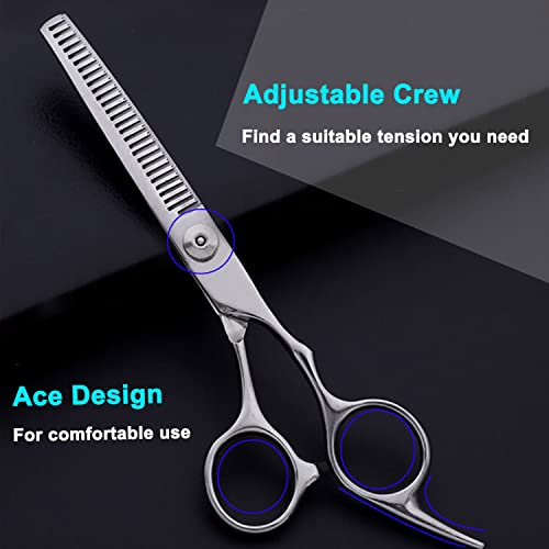 Hair Thinning Shears, Hair Cutting Scissors (6.7 Inches) with Fine Adjustable Tension Screw and 1 Piece Wipe Cloth