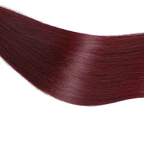 REMY Red Human Hair Bundles 99j Bundles Straight Hair 20 Inch 1 Bundle Unprocessed Brazilian Virgin Hair Human Hair Bundles for Black Women