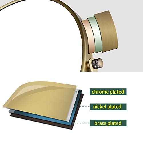 Nicesail Tabletop Makeup Mirror, Double-Side 1X-10X, 360 Swivel Magnifying Mirror for Table Desk Make up Vanity, No Light Antique Bronze (8 Inch, 10X)