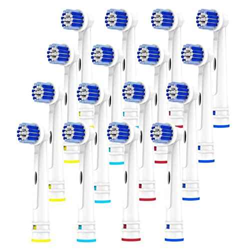 Replacement Toothbrush Heads Compatible with Oral B Braun,16 Pack Electric Toothbrush Heads Brush Heads Refill for Oral-B 7000/Pro 1000/9600/ 500/3000/8000