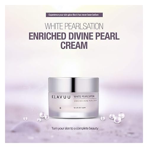 KLAVUU PEARLSATION Enriched Pearl Eye Cream ? Face Moisturizer, Niacinamide, Enhances Skin Elasticity, Dark Circles Under Eye Treatment with Anti-Aging Hydration, Korean Skin Care (0.68oz/20ml)