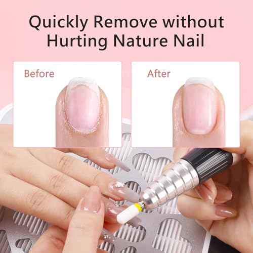 BQAN Nail Drill Bits Set, 6Pcs 3/32 In Drill Bit for Nail Tech Ceramic Bits for Remove Cuticle Acrylic Gel Polish Nail Manicure