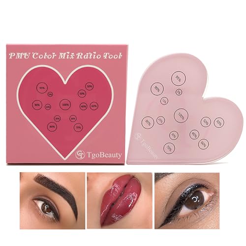 Heart Color Ratio Tool for Permanent Makeup Mixing