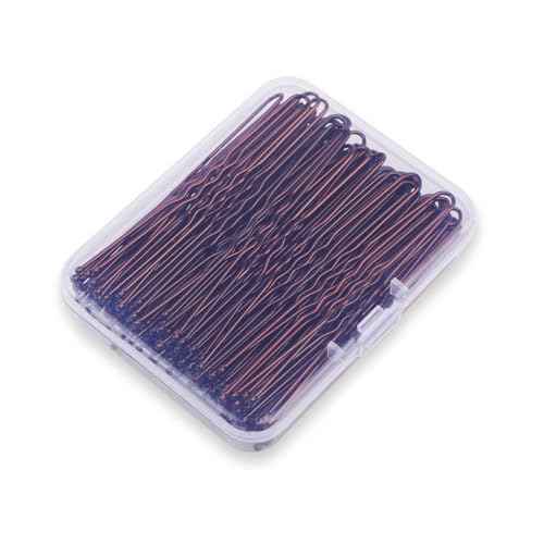 2.8 Inch U Shaped Hair Pins for Women Girls, Long Hair Pin Bobby Pin for Secure Bun Hairstyles, 100 Count (Brown)