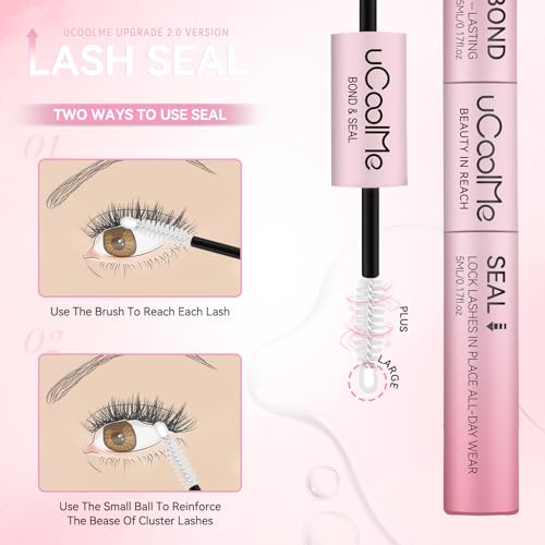 UCOOLME Waterproof Lash Bond & Seal - Long-Lasting Eyelash Adhesive 10ML