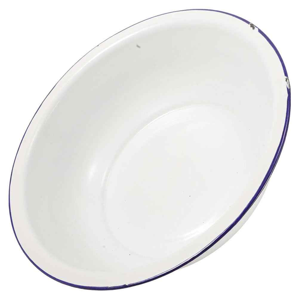 Healeved Enamel Wash Basin 32cm Large Enamel Mixing Bowl Face Washing Basin ware Salad Bowl Soup Bowl Sourdough Bowl Footbath
