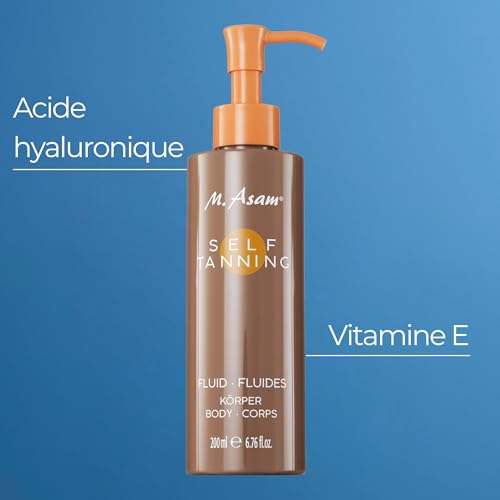 M. Asam Sun Self Tanning Fluid (6.76 Fl Oz) - Body Self-Tanner With Immediate & Long-Term Effect, Natural-Looking & Long-Lasting Tan, Tanning Lotion With Moisturizing Ingredients.