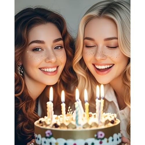 Glitter Freckles, Gold Temporary Face Tattoos Stickers, Body Face Glitter for Women Girls, Country Concerts Singer Festival Rave Accessories (Gold - 10 pcs)