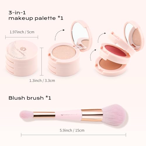 Color Nymph 3-in-1 Contour Palette with Brush & Mirror