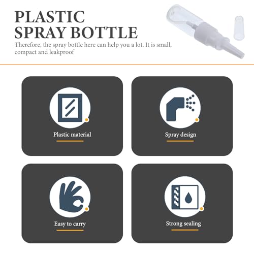 EXCEART 5 Pcs 10Ml Refillable Bottles Fine Mist Plastic Spray Bottles for Saline Solutions and Travel Use